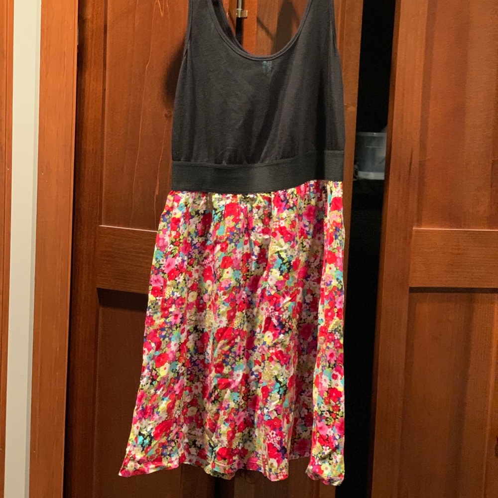 Sundress - black top with floral bottom